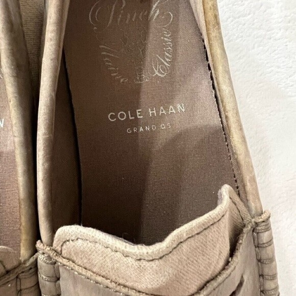 Cole Haan Grand OS Pinched Weekender Tan Canvas Loafer Mens Size 9 - Picture 7 of 8